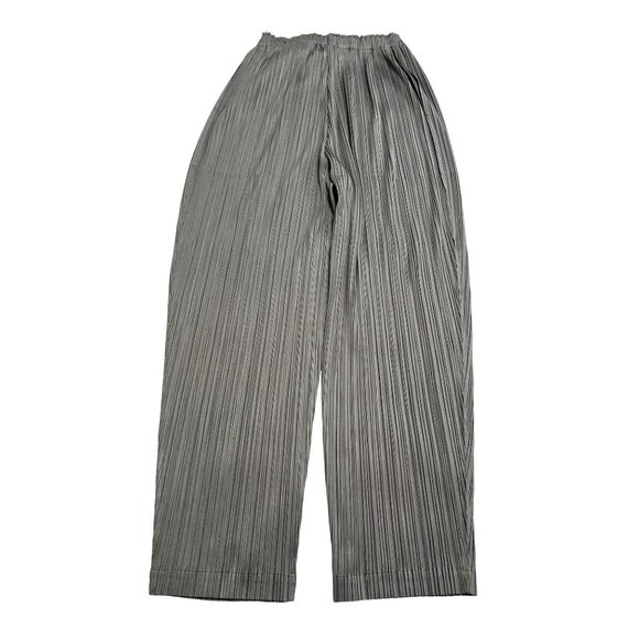 Pleats Please Issey Miyake Plisse Pants in Dark Grey - Picture 2 of 3